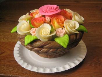Basket with Roses